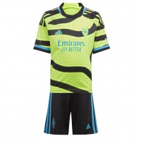 Camisa de Futebol Arsenal Benjamin White #4 Equipamento Secundário Infantil 2023-24 Manga Curta (+ Calças curtas)